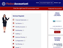 Tablet Screenshot of findanaccountant.co.za